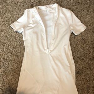 White one piece jumpsuit